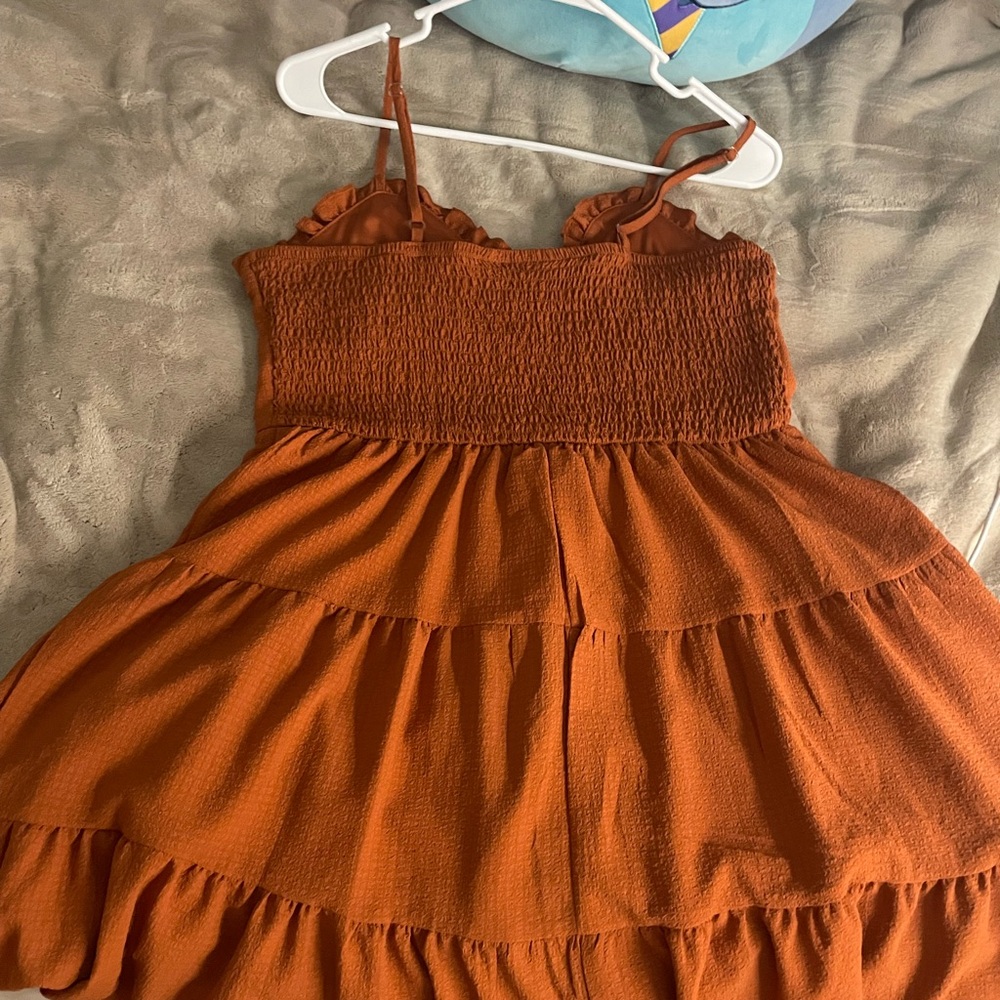 Orange Ruffled Dress - Picture 4 of 5